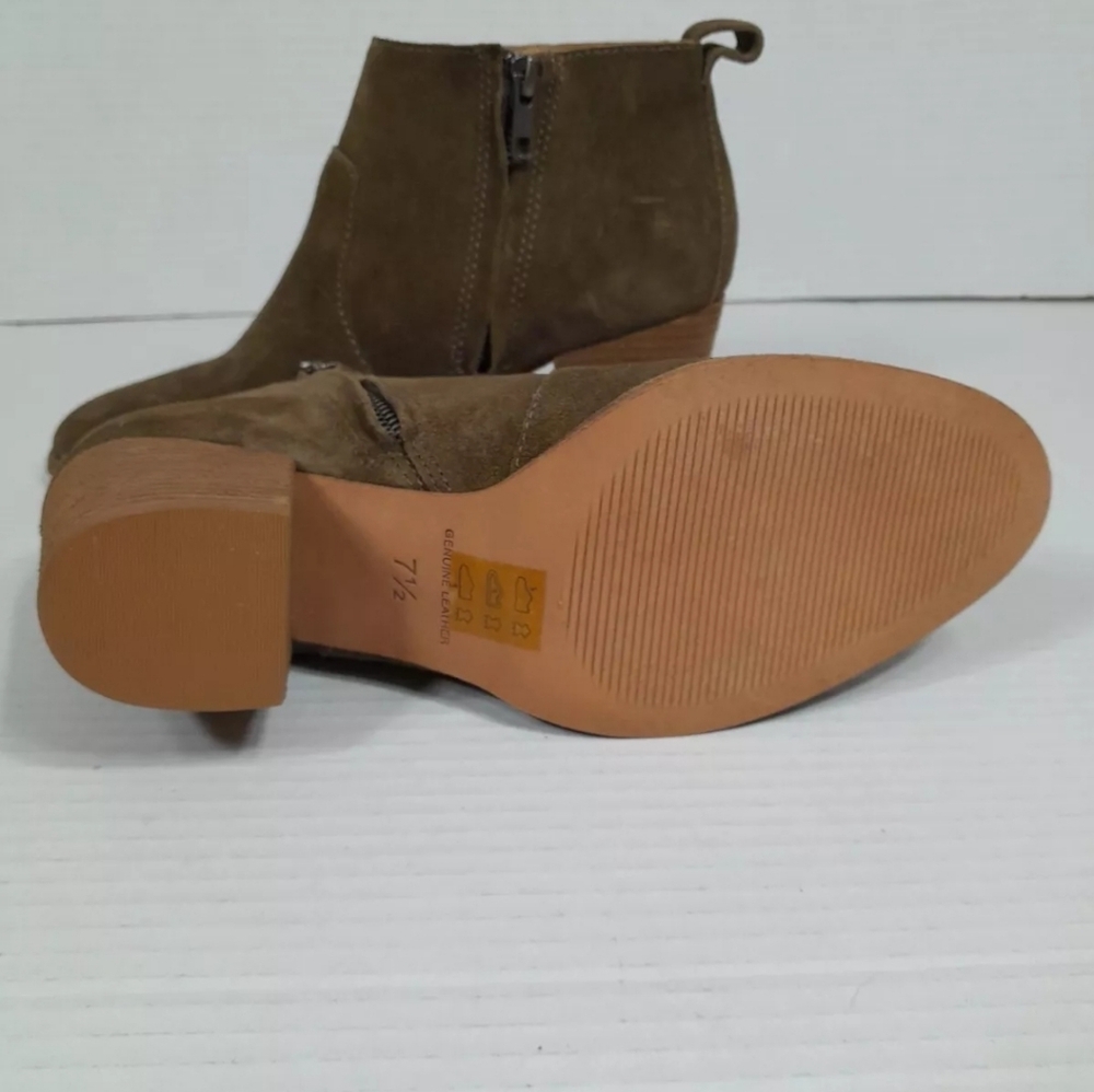Madewell The‎ Brenner Boot  Chelsea Block Heel Brown Suede Ankle Women Sz 7.5 - Picture 9 of 9